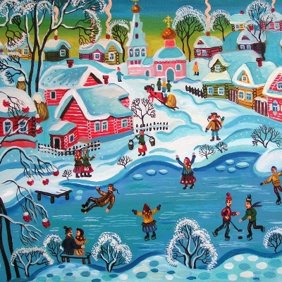 Выставка детских рисунков "Зимние забавы"